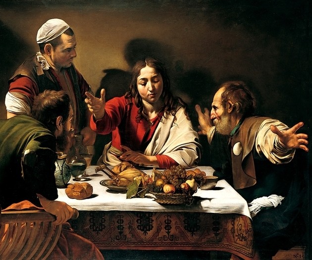 Caravaggio: The Supper at Emmaus (1606).