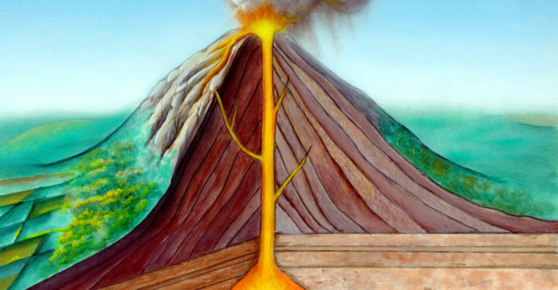 Structure of volcanoes