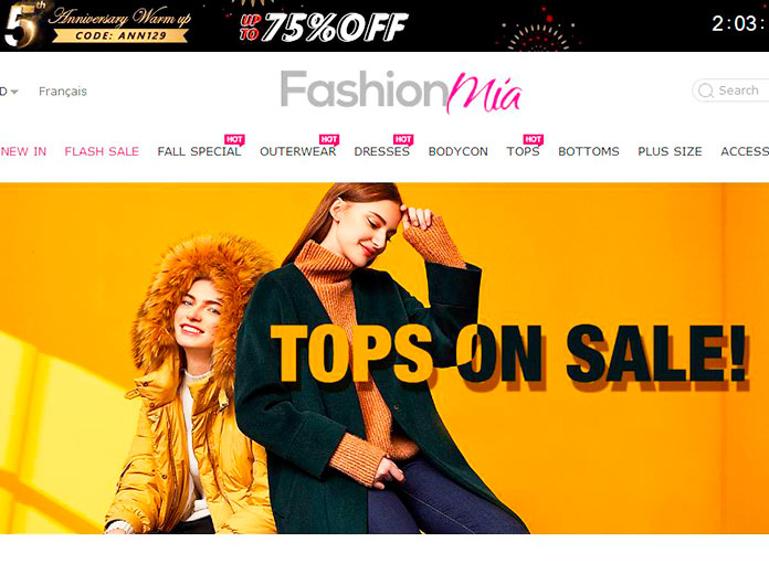 Fashionmia shopping websites