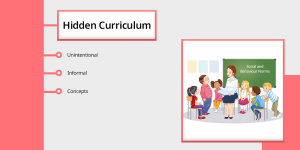Importance of Hidden Curriculum in Educational Teaching, Learning, its Characteristics and Examples