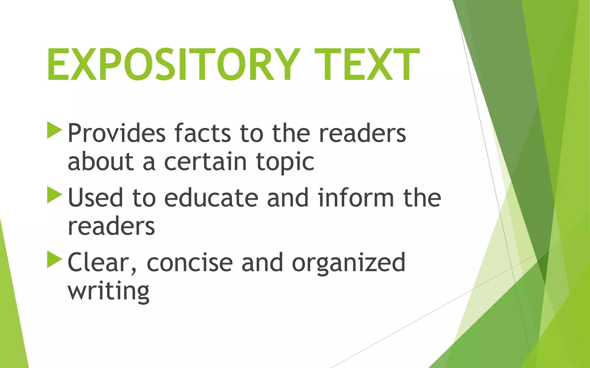 Expository Texts: What They Are, Structure, Types, Features and Characteristics