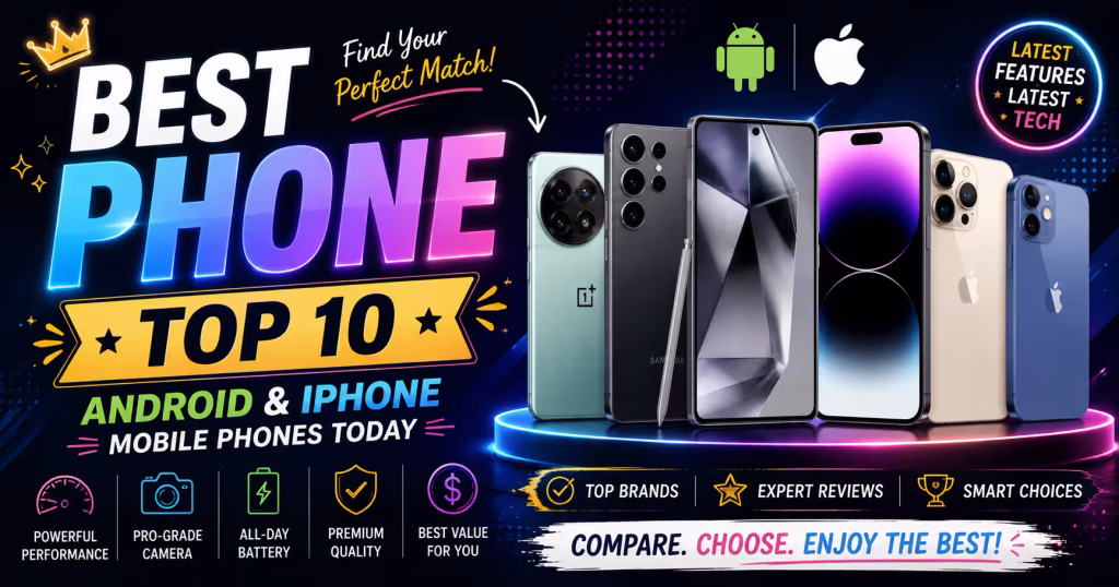 Best Phone 2026: Top 10 Android & iPhone Mobile Phones Today