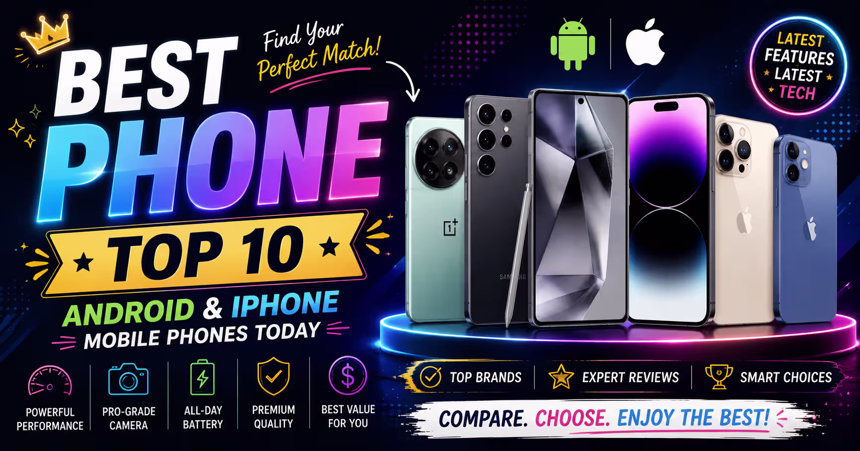Best Phone 2026: Top 10 Android & iPhone Mobile Phones Today